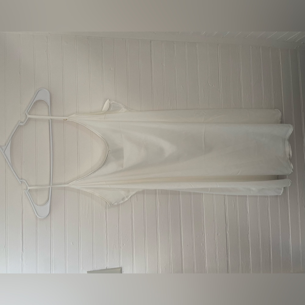 White Silky Slip Dress
